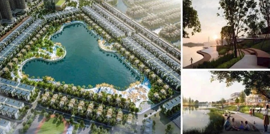 tiện ích Hồ trung tâm Vinhomes Green City Đức Hòa, Long An