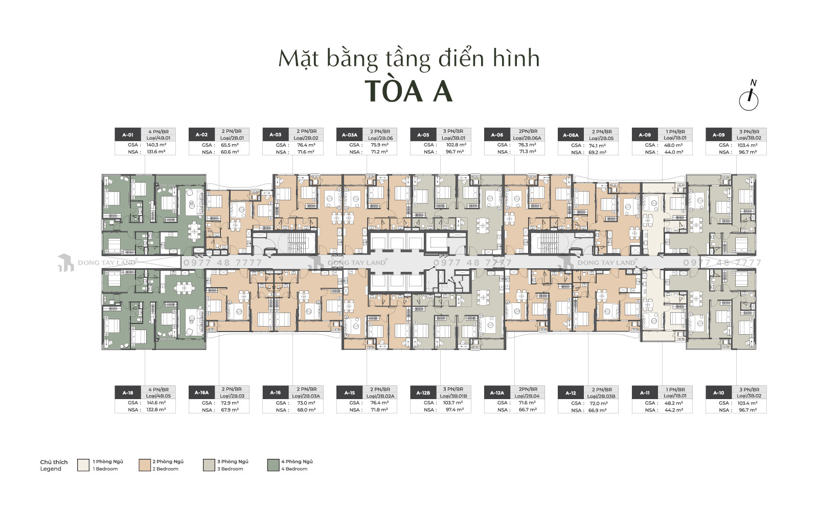 Mặt bằng LUMIERE Midtown Tòa A