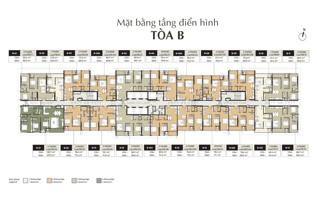 mặt bằng Midtown toàn B