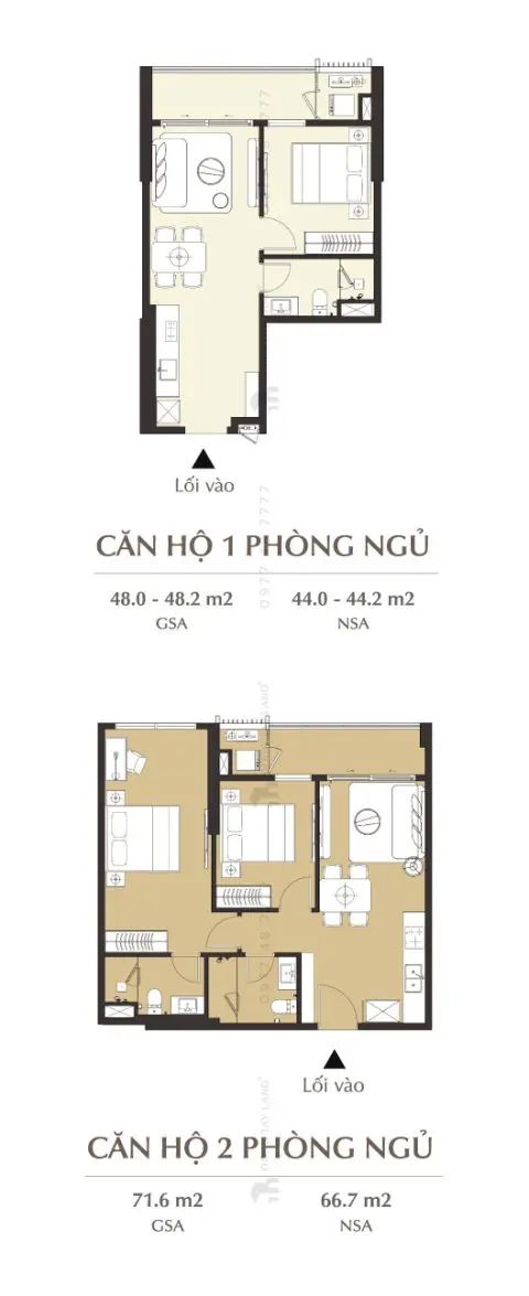 căn hộ 1 phòng ngủ LUMIÈRE Midtown