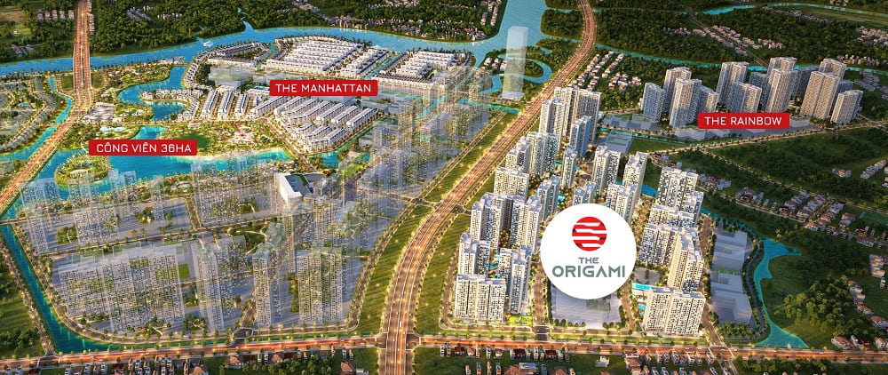 vị trí origami tại vinhomes grand park