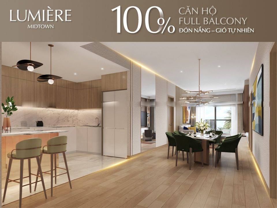 balcony căn hộ LUMIÈRE Midtown