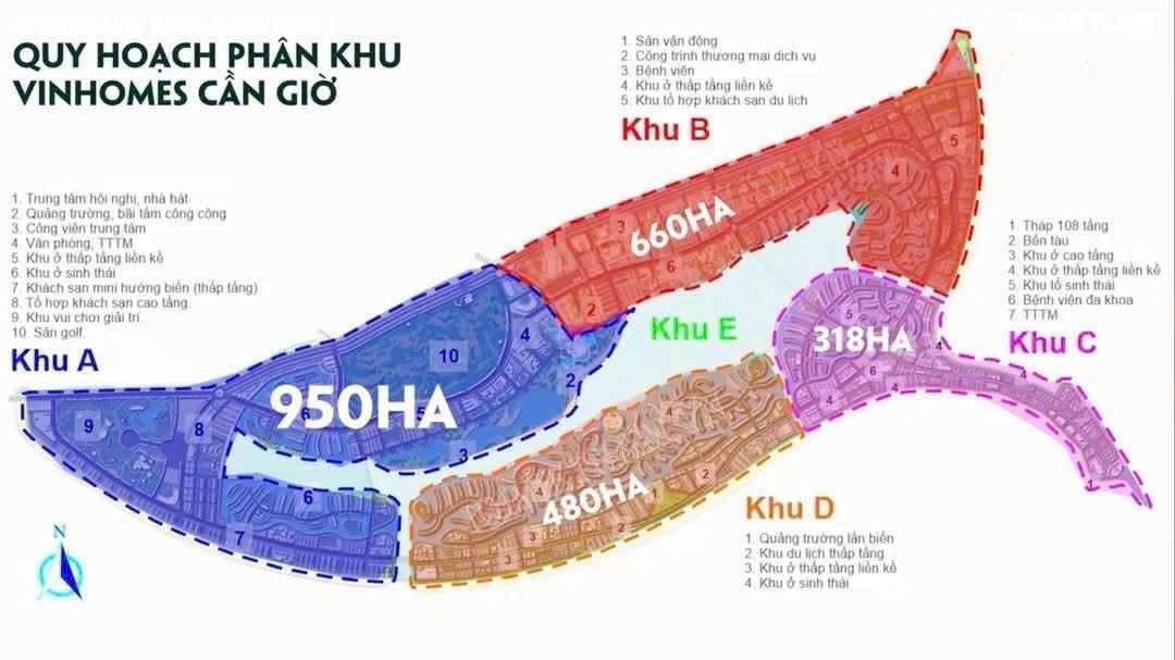 quy hoạch chi tiết Mặt bằng Vinhomes Cần Giờ