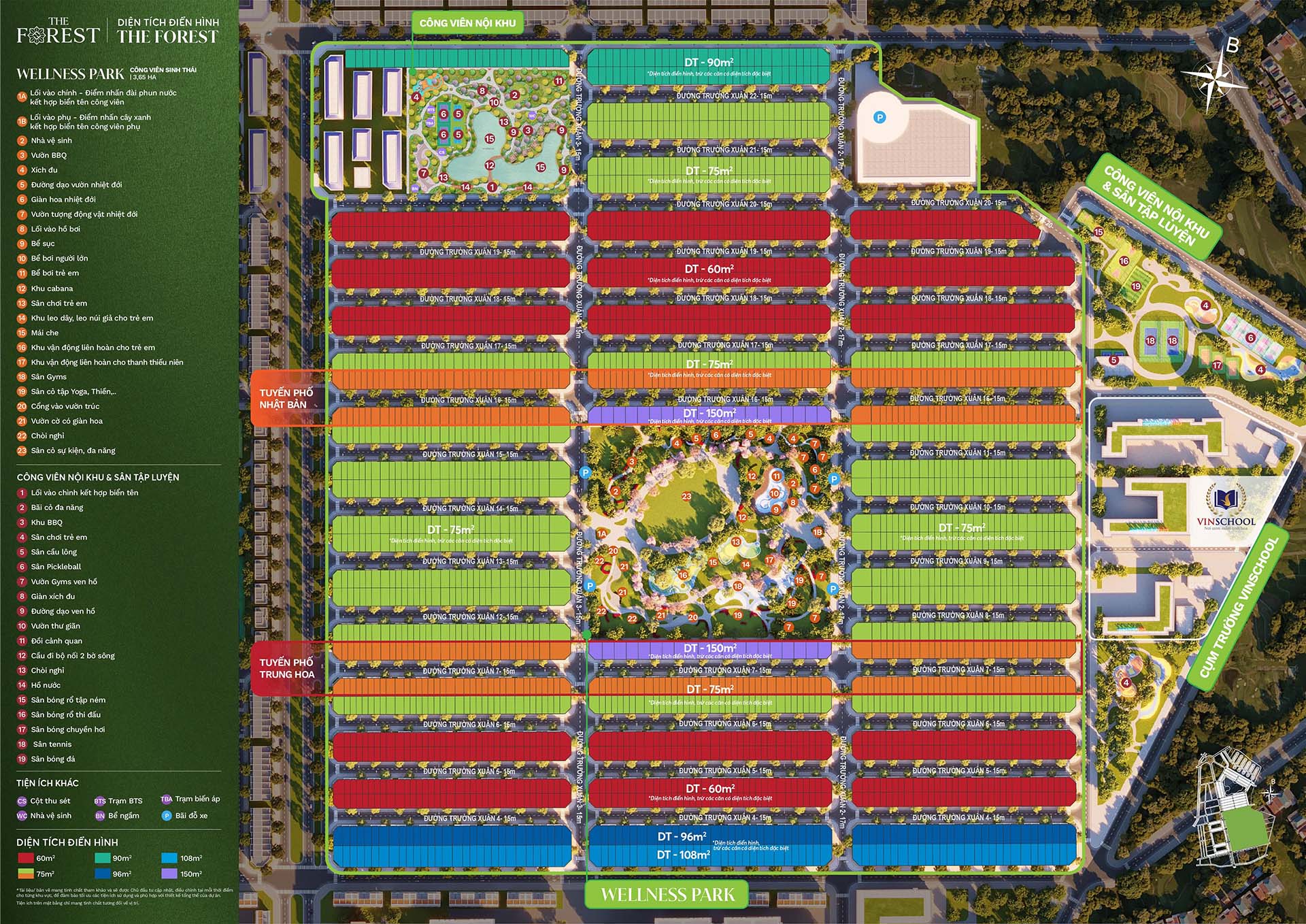 tiện ích the Forest - Vinhomes Green City Hậu Nghĩa - Long An