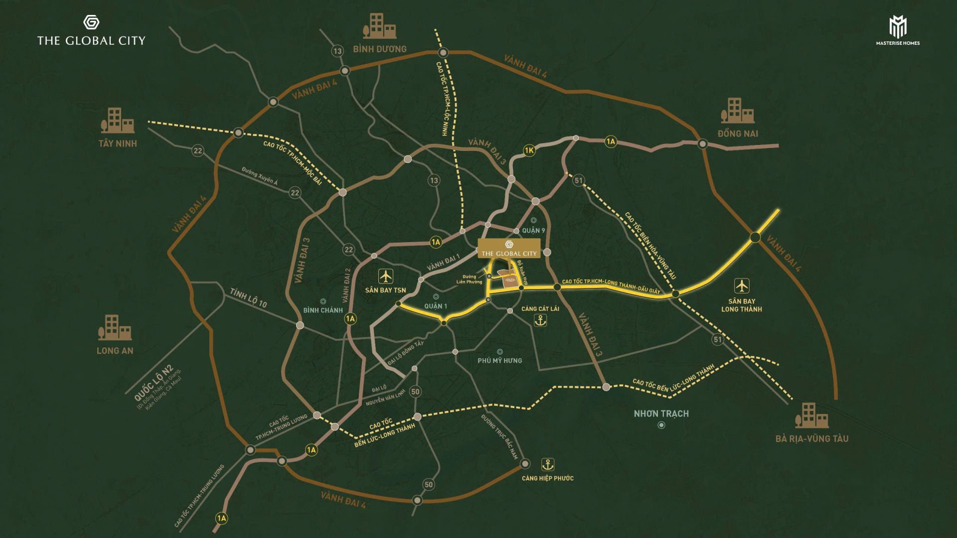 vị trí dự án The Global City quận 2