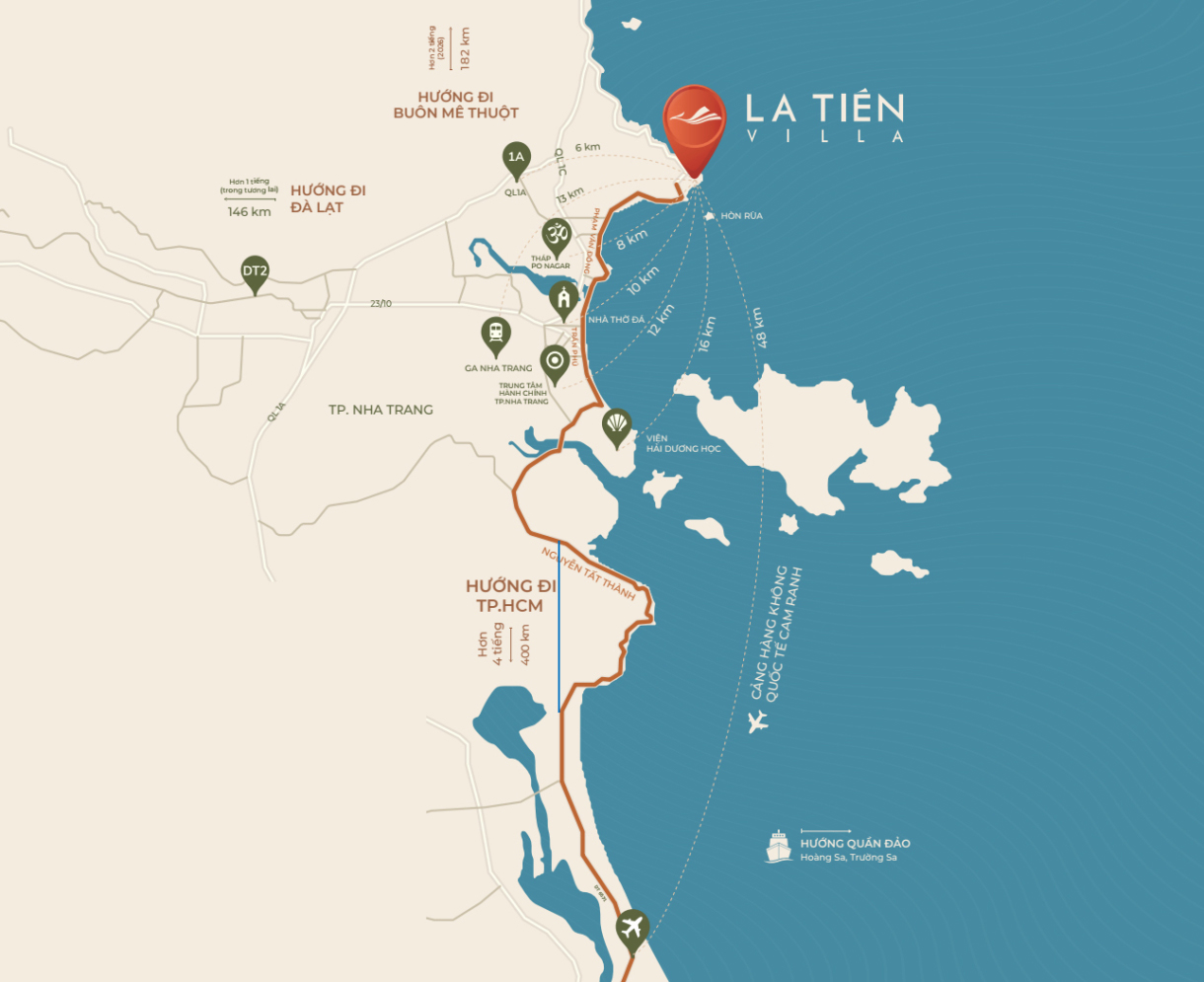 bản đồ La Tiên Villa Nha Trang