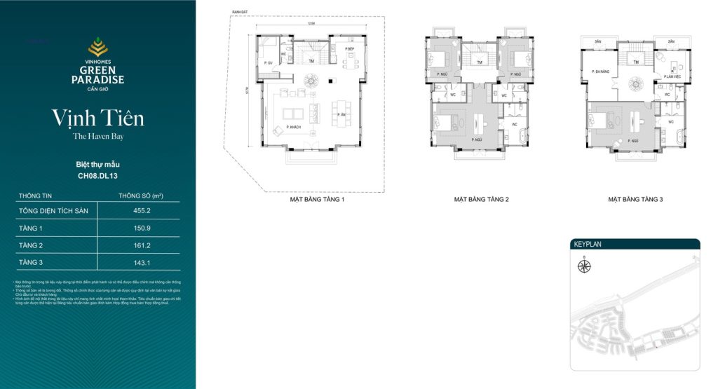 layout biệt thự Vịnh Tiên