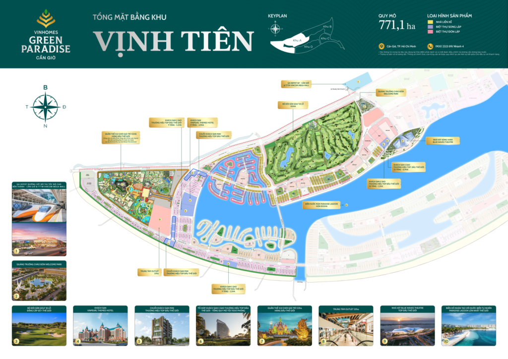 mặt bằng phân khu vịnh tiên