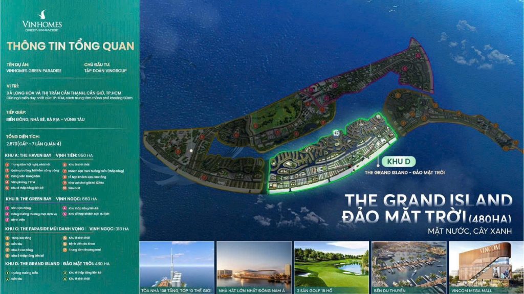 mặt bằng tiện ích the grand insland - đảo mặt trời.
