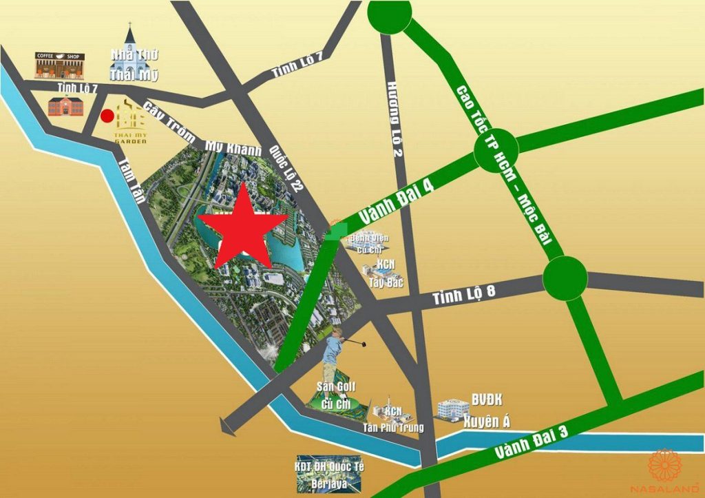 bản đồ vị trí Vinhomes Hóc Môn