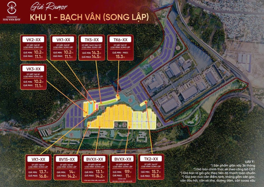 giá biệt thự làng vân