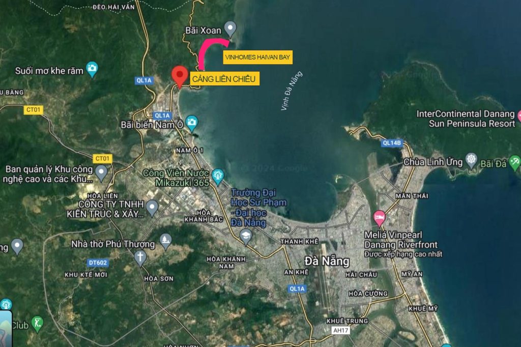 bản đồ Vi trí Vinhomes Hải Vân Bay Đà Nẵng