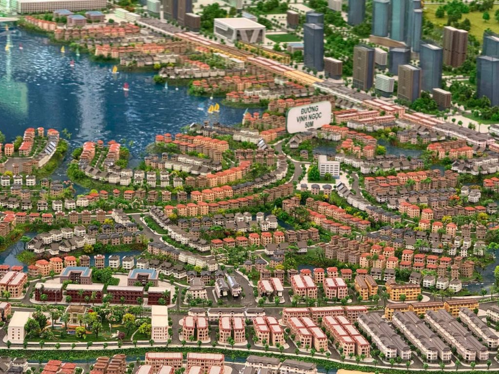Sa bàn Vinhomes Green Paradise thể hiện quy hoạch tổng thể như thế nào?