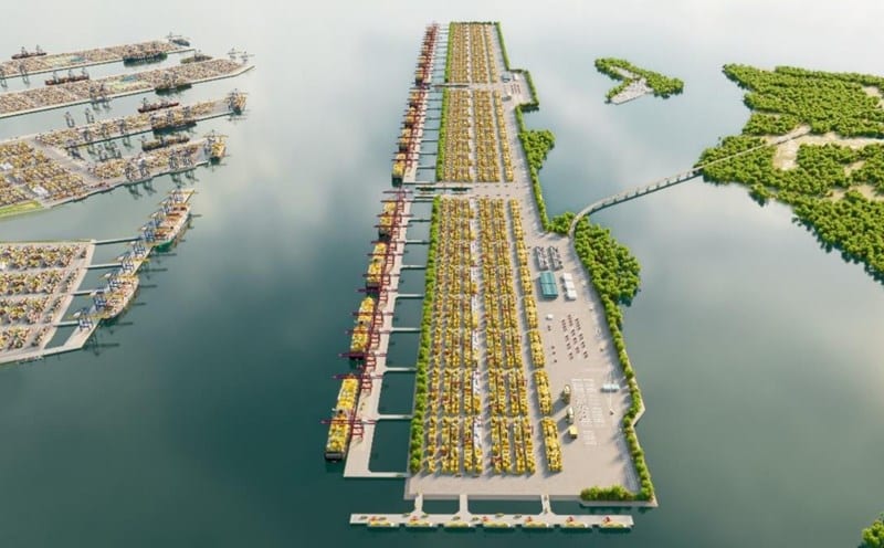 phối cảnh cảng quốc tế cần giờ
