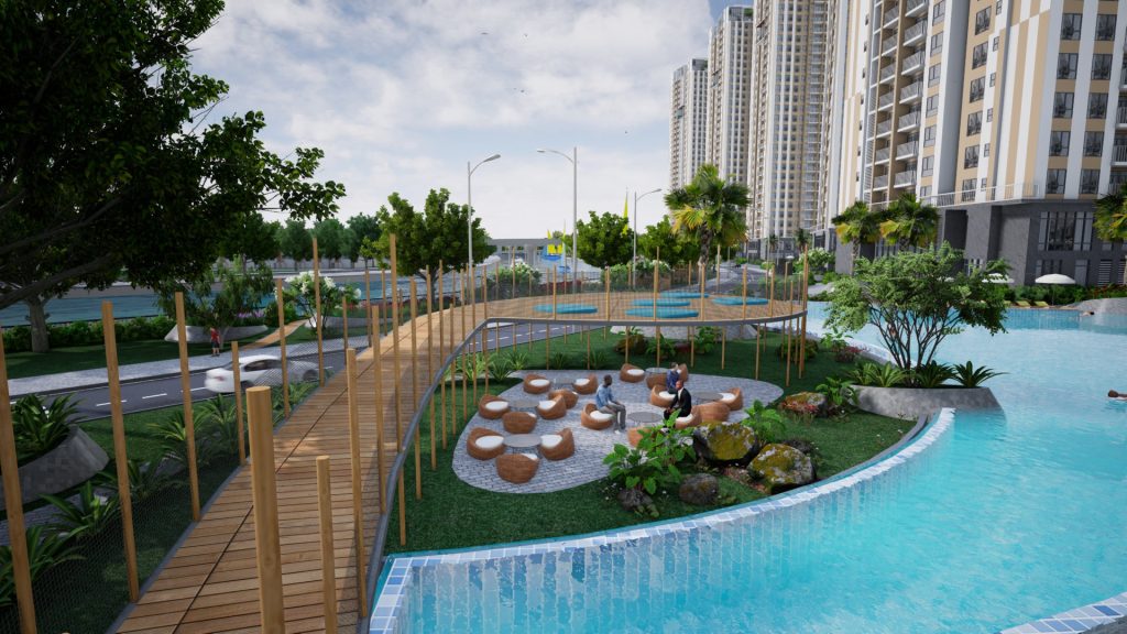 tiện ích mặt nước của The Quậy Complex