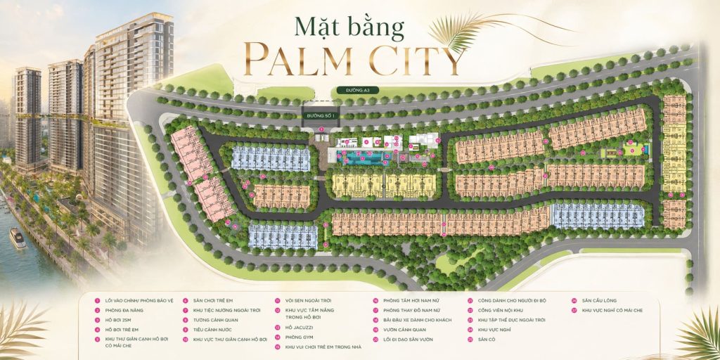 thiết kế layout Mặt bằng Palm City