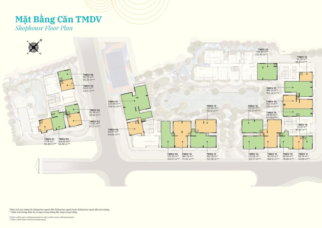 mặt bằng quy hoạch các căn Gladia Height