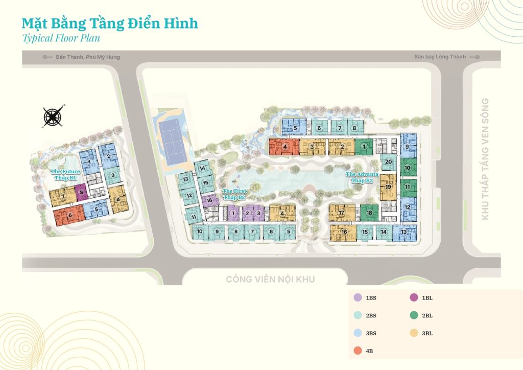 Mặt bằng tầng Gladia Height