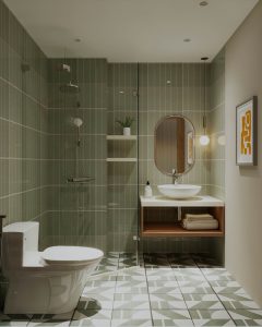 phòng tắm căn hộ alora nha trang