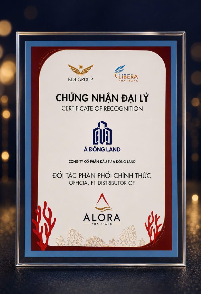 Chứng nhận đại lý f1 Alora Nha Trang