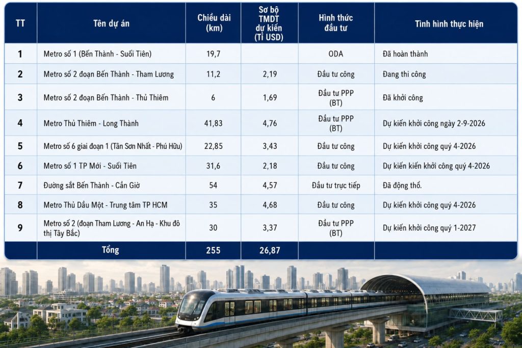 9 tuyến metro tp hcm